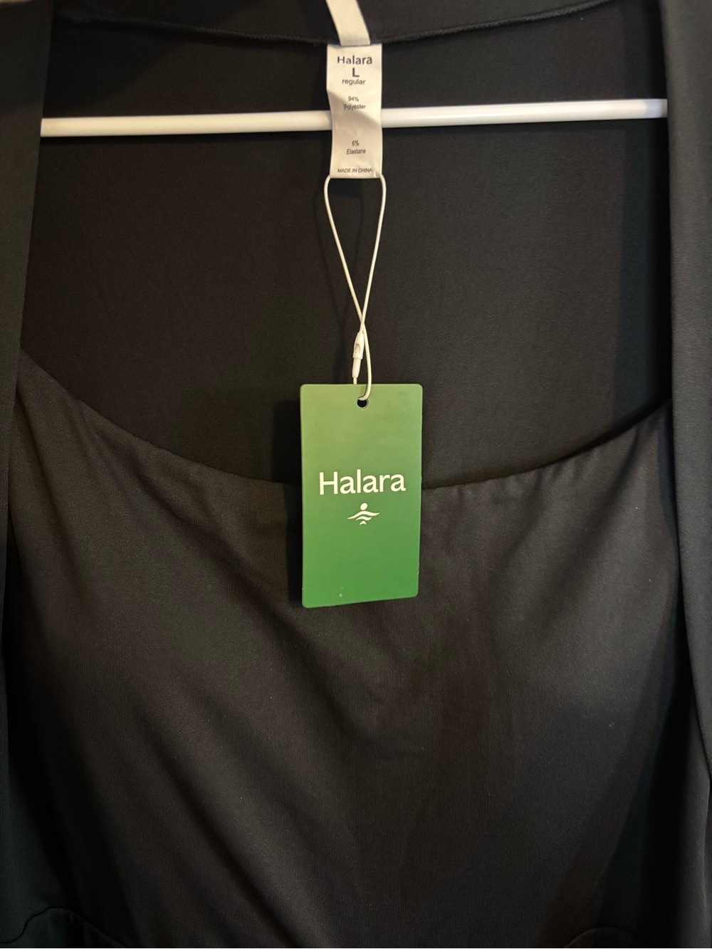 HALARA Black Square-Neck Wide-Leg Jumpsuit - Picture 6 of 6